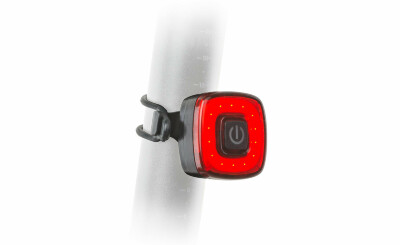AUTHOR Světlo zad. A-Square USB CobLed 50 lm  (černá/červené-sklo)