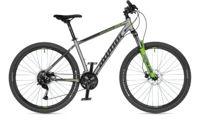 AUTHOR Solution 27,5 2023 19" stříbrná-matná/zelená MTB XC 27,5"kolo