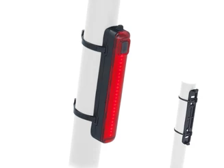 AUTHOR Světlo zad. A-Stake L USB 20 lm R  (černá/červené-sklo)