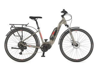 AUTHOR Electra 2025 19" stříbrná/černá/červená dámské touring E-kolo